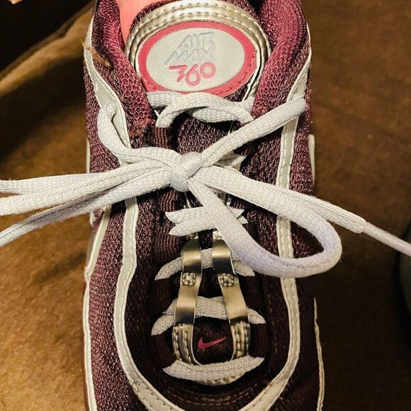 Gorgeous Vintage Nike Zoom Air Max 360 Burgundy Maroon White Womens 9 US 40.5 EU - Picture 11 of 11